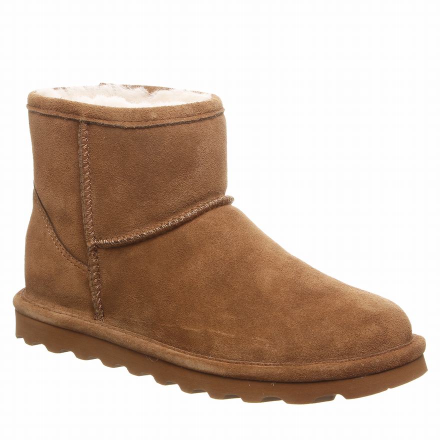 Bearpaw Alyssa Wide Snow Boots UK - Women's Boots Brown ||TPIACW-805||